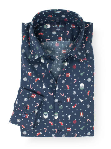 MARVELIS Casual Modern Fit Freizeithemd in Marine 18