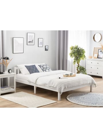 Beliani Doppelbett FLORAC in Weiß - (W) 167 x (H) 70 x (L) 208 cm