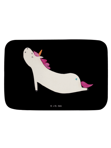 Mr. & Mrs. Panda duschmatte Einhorn Yoga ohne Spruch in Schwarz