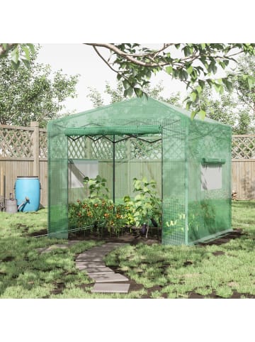 Outsunny Foliengewächshaus 238L x 178B x 240H cm Grün