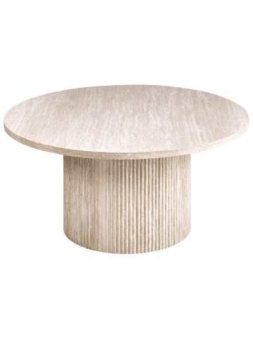 Beliani Couchtisch AMMON in Beige - (W) 80 x (H) 38 x (L) 80 cm