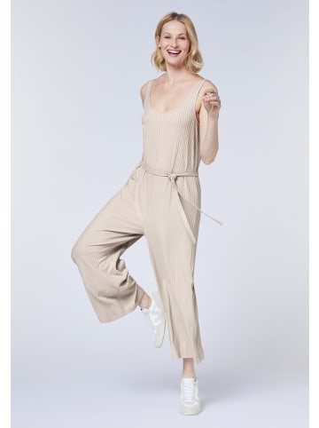 Detto Fatto Jumpsuit im gerippten Look in Grau