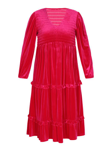 faina Women Plus Size Dress in rose red