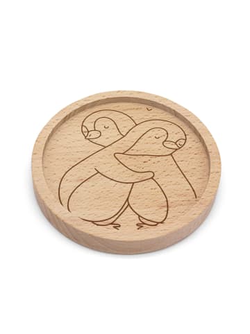 Mr. & Mrs. Panda Tischuntersetzer Pinguine Kuscheln ohne Spruch in Transparent