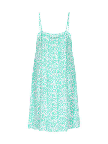 myMo Women Dress in turquoise white