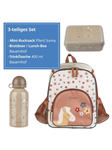Sterntaler 3er Set Rucksack, Brotdose & Trinkflasch in rot,motiv