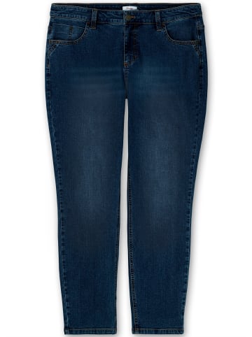 sheego Stretch-Jeans in dark blue denim