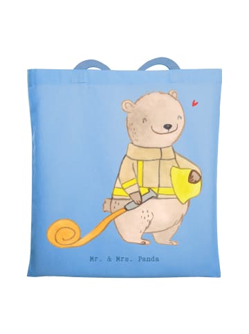 Mr. & Mrs. Panda Jutebeutel Bär Freiwillige Feuerwehr ohne Spruch in Sky Blue