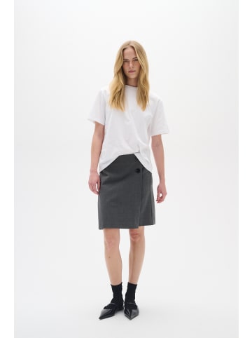 InWear Lederrock NataliaIW Gerade Passform in Antrecite Grey Melange