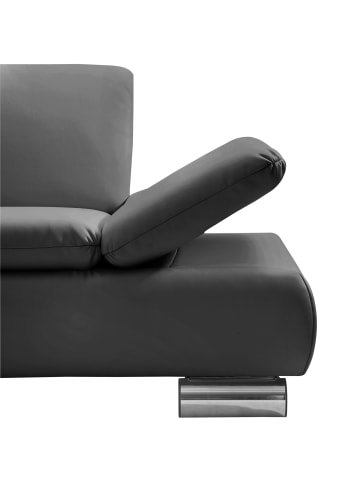 58 aufm Kessel ECKSOFA mit Ottomane links Kaye Bezug Kunstleder Metallfuß verchromt / schwarz