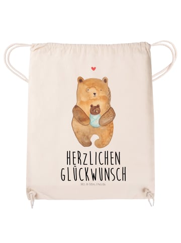 Mr. & Mrs. Panda Stoffbeutel Bär Baby mit Spruch in Creme