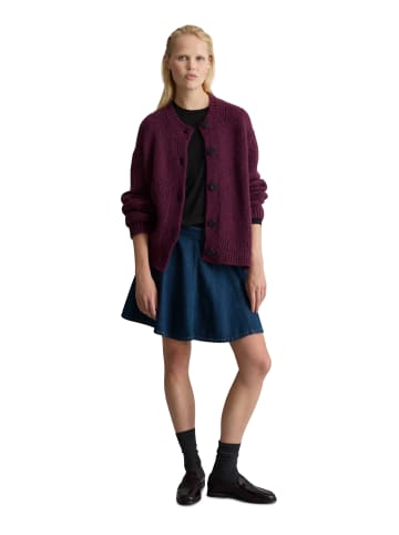 Marc O'Polo DENIM Cardigan relaxed in Dark Red Melange