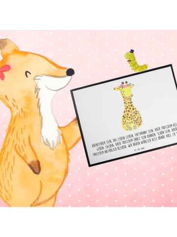 Mr. & Mrs. Panda Schreibunterlage Giraffe Blumenkranz mit Spruch in Weiß
