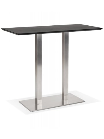 KADIMA DESIGN Hochtisch MAMBO BAR Schwarz Holz Metall | Modern Elegant in Schwarz
