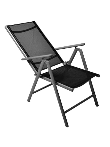 VCM  2er Set Gartenstuhl klappbar Klappsessel in Schwarz