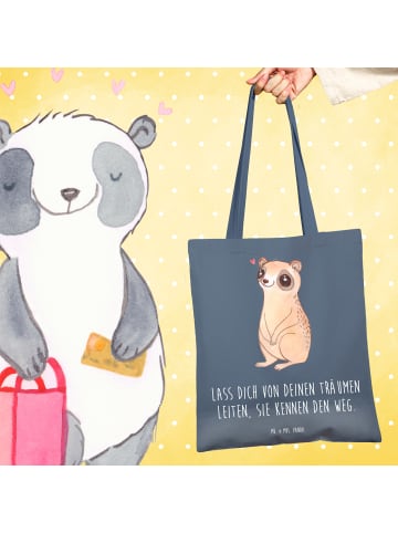 Mr. & Mrs. Panda Tote Bag Plumplori Glücklich mit Spruch in Indigo Blue
