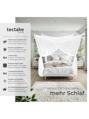 tectake Fliegennetz für Einzel- und Doppelbetten