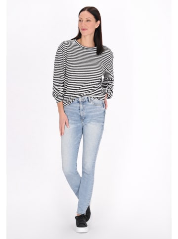 usha BLUE LABEL Blouse in Black Stripes