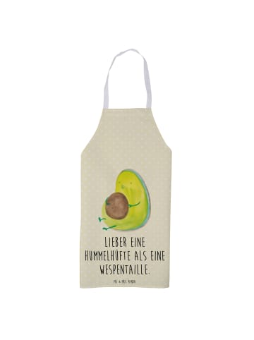 Mr. & Mrs. Panda Schürze Avocado Pfeifen mit Spruch in Gelb Pastell