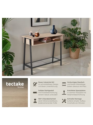 tectake Flurtisch, 100 x 35 x 80,5 cm, Industrial Style, Holz und Stahl