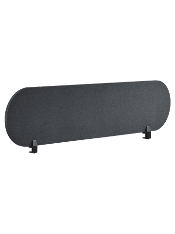 Beliani Schreibtischtrennwand SPARKY in Grau - (W) 160 x (H) 40 x (L) 2 cm