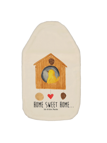 Mr. & Mrs. Panda Wärmekissen Vogelhaus Home mit Spruch in Weiß