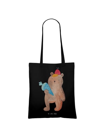 Mr. & Mrs. Panda Tote Bag Bär Schultüte ohne Spruch in Schwarz