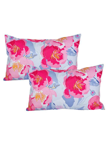 JACK 2er Set Outdoor Kissenhülle 30x50cm Motiv in Wasserblumen
