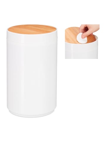 relaxdays 2 x Kosmetikeimer in Weiß - 5,5 L