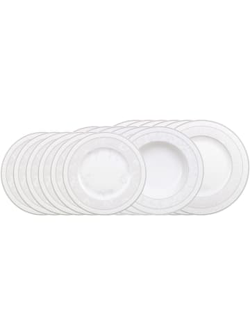 Villeroy & Boch 18er Set Teller-Set Gray Pearl in weiß