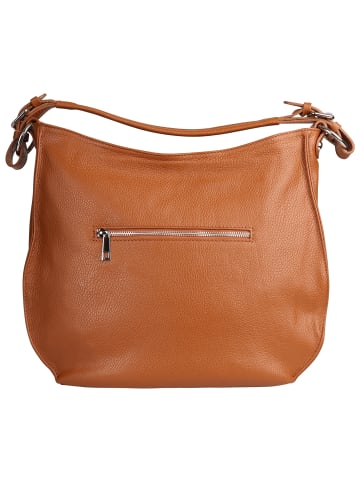Florence Leder Schultertasche Florence Tasche tan, mittelbraun ca. 38cm