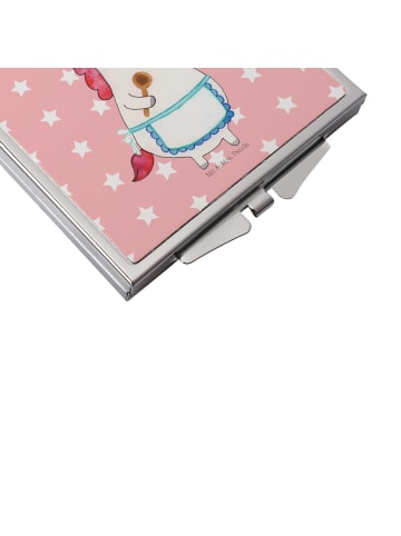 Mr. & Mrs. Panda Schminkspiegel Einhorn Küche ohne Spruch in Rot Pastell