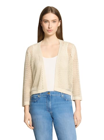Betty Barclay Grobstrickjacke mit Lochmuster in beige