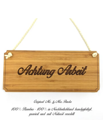 Mr. & Mrs. Panda Schild Achtung Arbeit mit Spruch in Keine Angabe