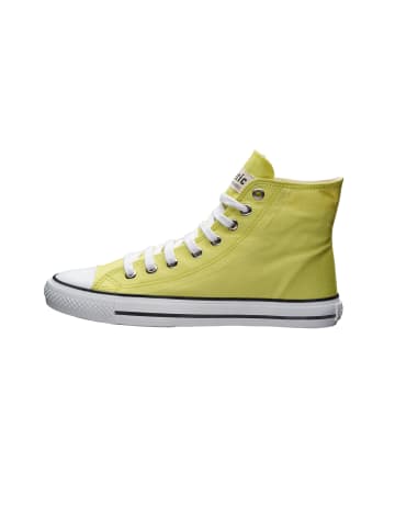 ethletic Canvas Sneaker White Cap Hi Cut in Lime Yellow P | Just White
