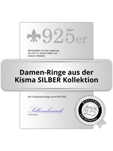KISMA Ring Silber 925 Sterling Silber Größe ca. 58mm (Innendurchmesser 18,5mm)