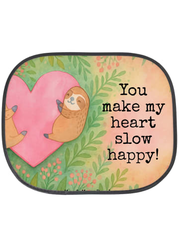 Mr. & Mrs. Panda sonnenschutz Faultiere Herz Design mit Spruch in Weiß