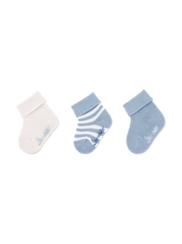 Sterntaler GOTS Baby-Söckchen Ringel, 3er-Pack in blaugrau