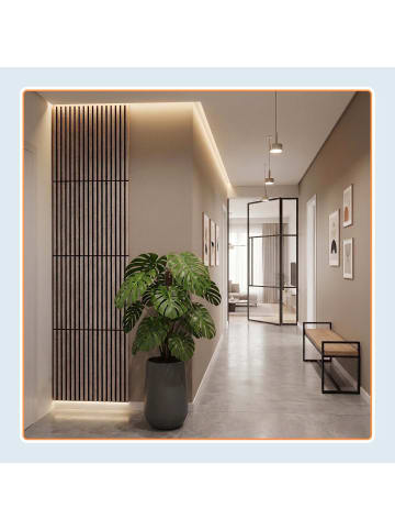 relaxdays 4 x Akustikpaneele in Natur- (B)60 x (H)60 cm