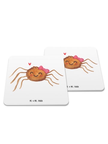 Mr. & Mrs. Panda Untersetzer Spinne Agathe Freude ohne Spruch in Weiß