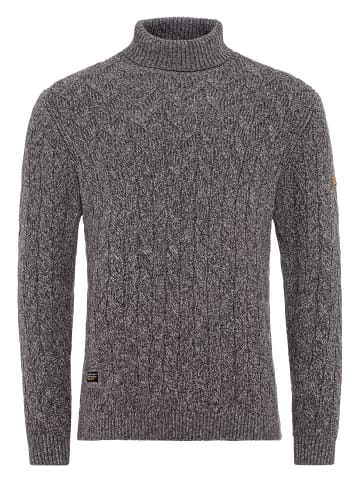 Camel Active Rollkragenpullover aus einem angenehmen Baumwollmix in Grau