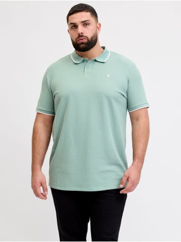JACK & JONES PLUS Poloshirt in Mineral Blue