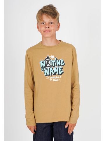 Band of Rascals Longsleeve " Writing " in caramel