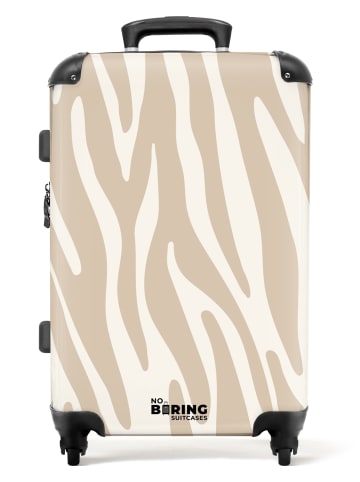 NoBoringSuitCases Suitcase, Koffer, Reisekoffer Zebra beige