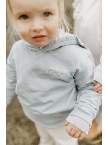 leevje Oversized Hoodie collect moments' mit Rüschenkapuze in clear blue