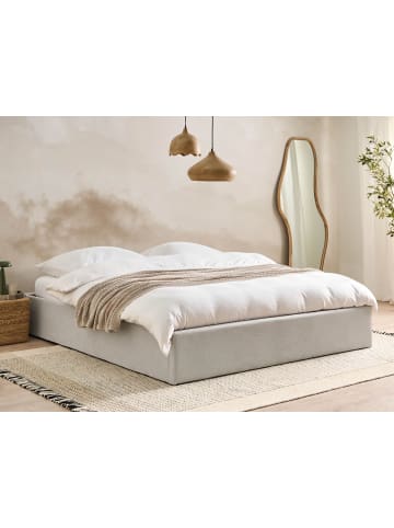 Beliani 2-tlg Doppelbett DINAN in Grau