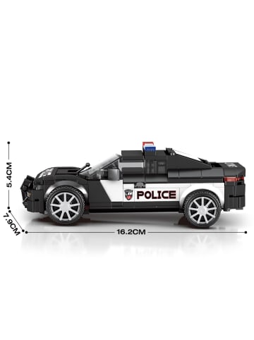 COFI 1453 Reobrix 662 Polizei Auto Klemmbaustein Set 372 Teile ab 14 in Schwarz Weiß