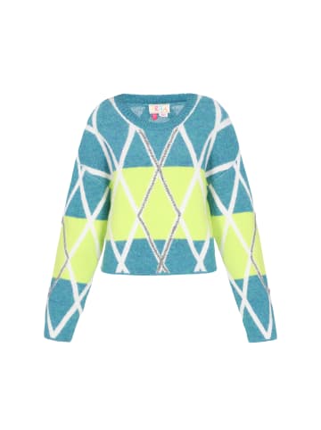 IZIA Women Sweater in turquoise lime