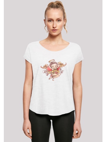 F4NT4STIC Long Cut T-Shirt Betty Boop Lil Angel Tattoo in weiß