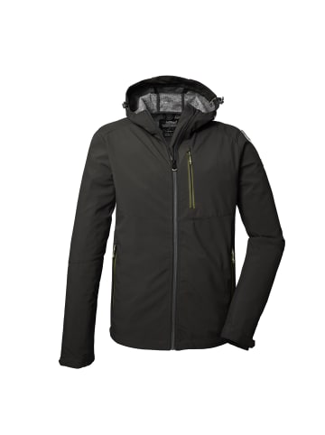 Killtec Softshelljacke mit Kapuze in Grünanthrazit